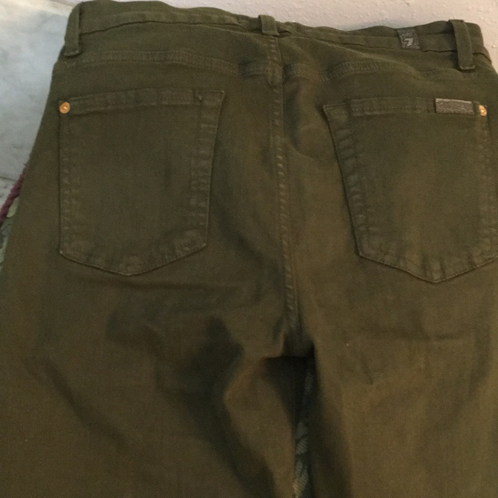 Brand New 7 Forall Mankind Olive Skinny Jeans 29! View 5